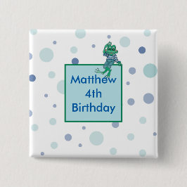 Frog Wearing Jeans Button