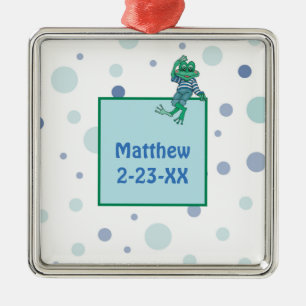 Frog Wearing Jeans Ornament Aus Metall