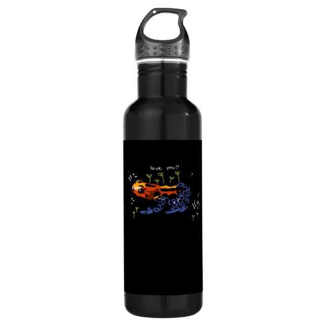 Frog Who Loves You Simple Classic Style Edelstahlflasche (Vorderseite)