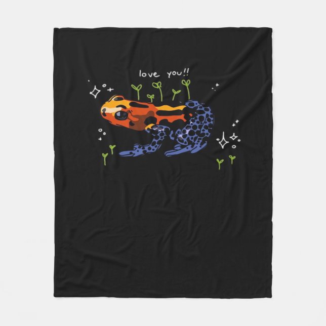 Frog Who Loves You Simple Classic Style Fleecedecke (Vorderseite)