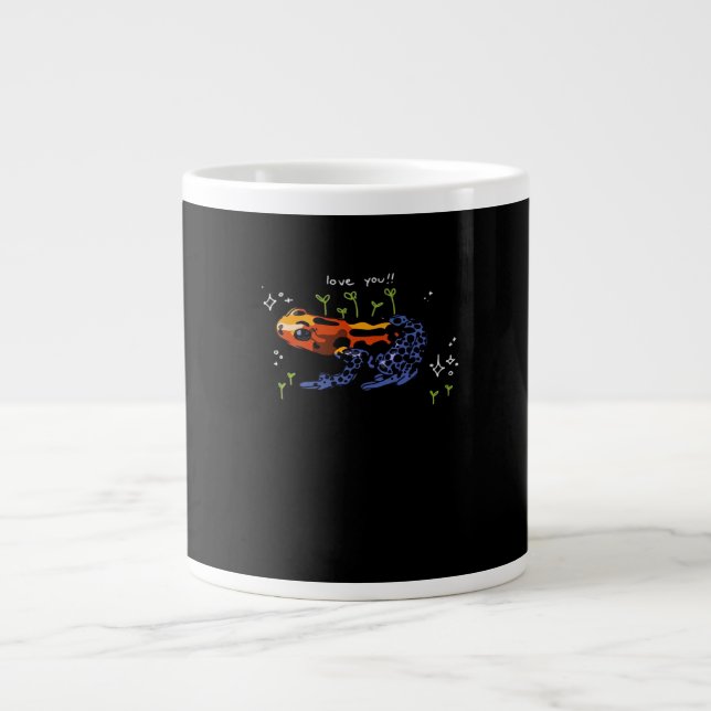 Frog Who Loves You Simple Classic Style Jumbo-Tasse (Vorderseite)