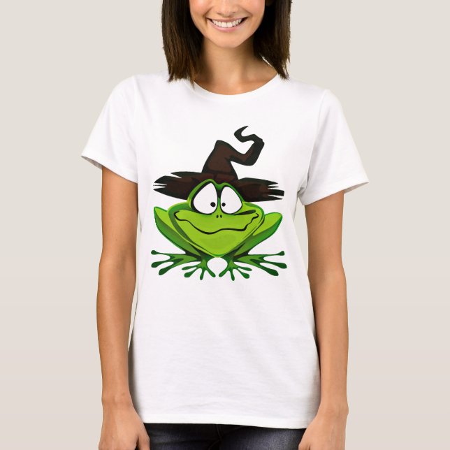 FROG WITCH FROG Funny Holiday Novelty T-Shirt (Vorderseite)
