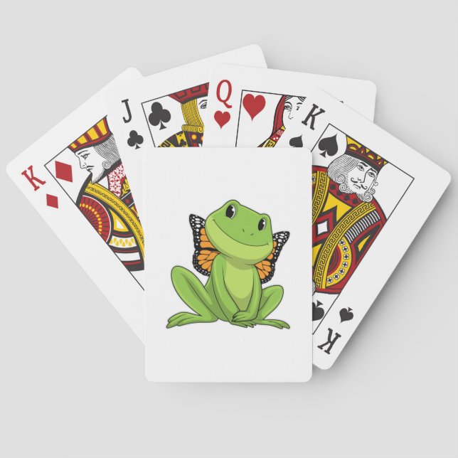 Frog with Butterfly Spielkarten (Rückseite)