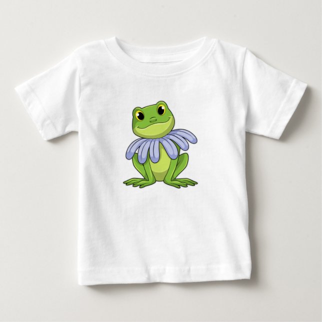 Frog with Daisy Baby T-shirt (Vorderseite)