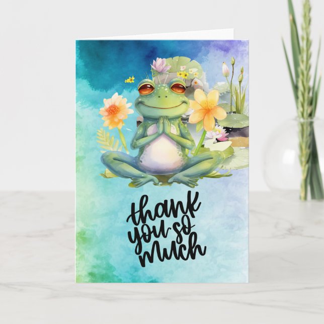 Frog Yoga vielen Dank Dankeskarte (Vorderseite)