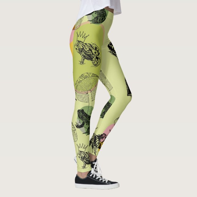 Frogcore und Mushrooms Lover Ästhetik Leggings (Rechts)