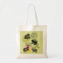 Frogcore und Mushrooms Lover Ästhetische Monogramm Tragetasche