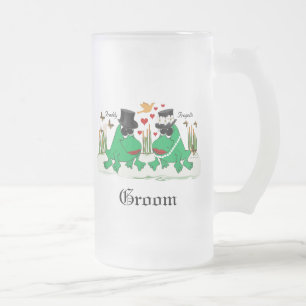 Frogette u. Freddy-Frosch Mattglas Bierglas