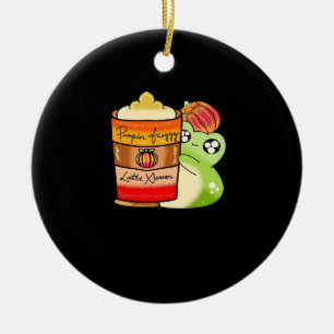 Frogg Drink scharfe Pumpkin Latte Keramik Ornament