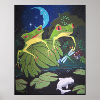 Froggen und Koi Poster