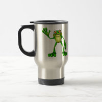 Froggie der Niedliche Cartoon Waving Frog