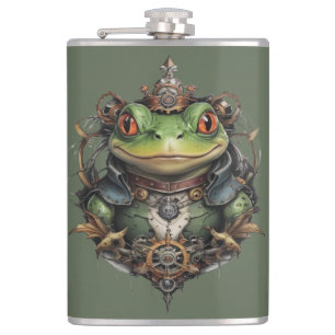 Froggie Frog Steampunk Design, Flachmann