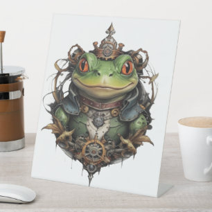 Froggie Frog Steampunk Design, Sockelschild