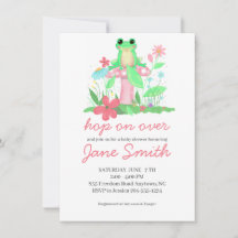 Froggie Fun Frosch-Baby-Einladung Mädchen