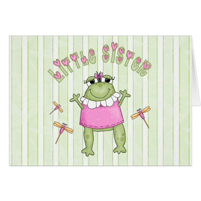 Froggie Little Sister Blank Card (Vorderseite (Horizontal))
