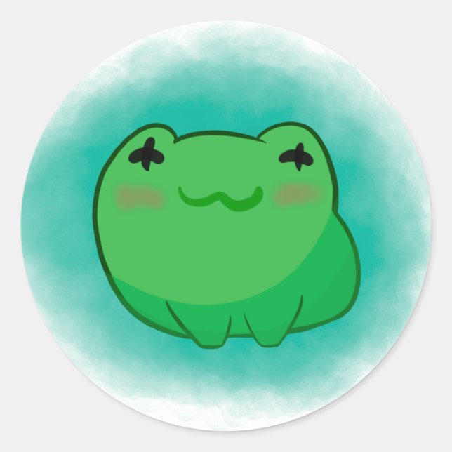 Froggie Runder Aufkleber (Vorderseite)