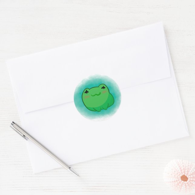 Froggie Runder Aufkleber (Umschlag)