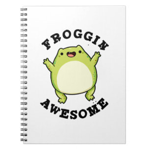 Froggin Awesome Lustiger Frosch Wortwitz Notizblock