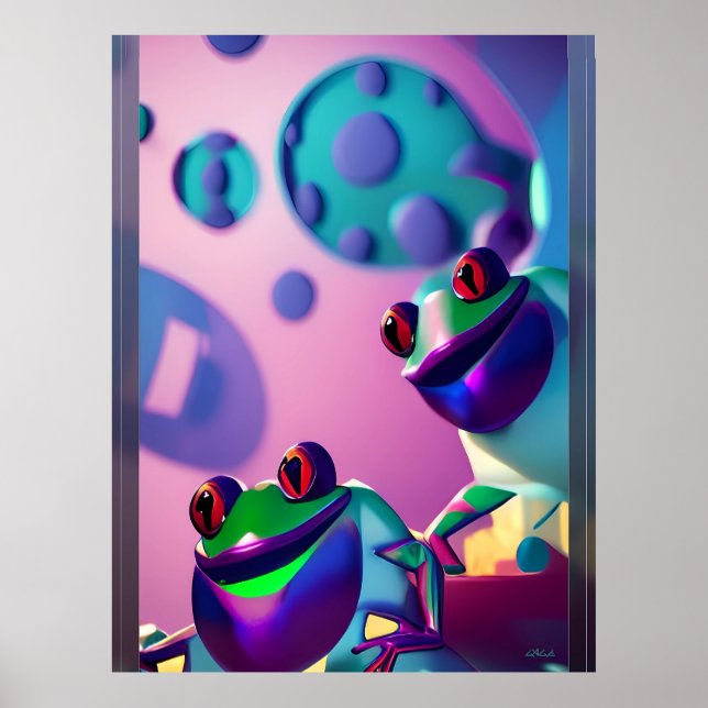 Froggled Ken Gage Fantasy Frog Poster (Vorne)