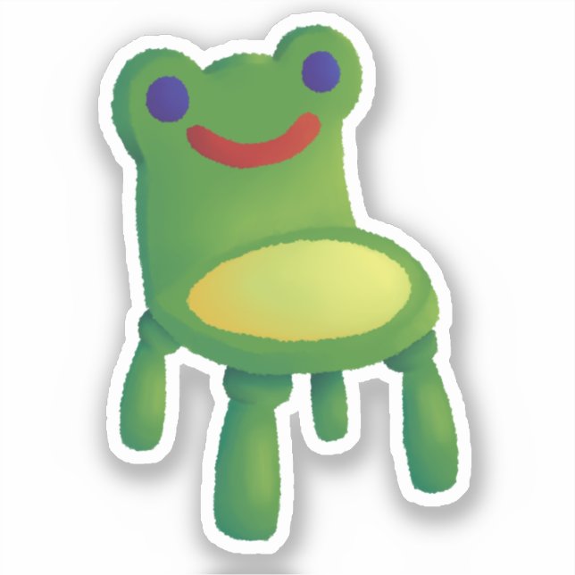 Froggy Chair Aufkleber (Vorderseite)
