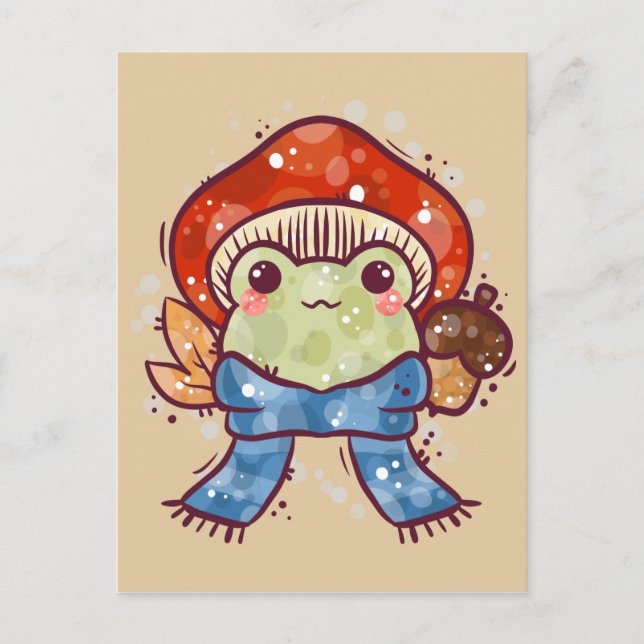 Froggy-Fall-Notebook Postkarte (Vorderseite)