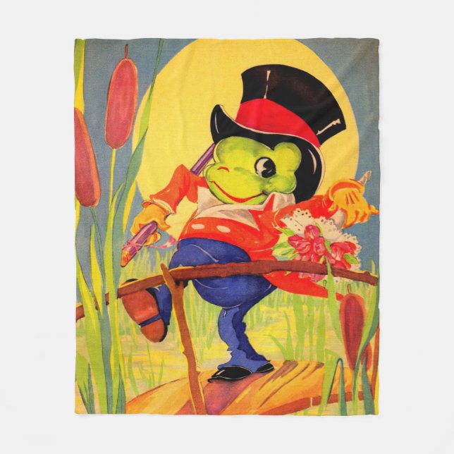 Froggy gone a courtin" fleecedecke (Vorderseite)