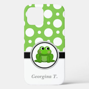 Froggy Green und White Polka Dot Case-Mate iPhone Hülle