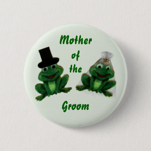 Froggy-Hochzeit - die Familien-Knopf des Button