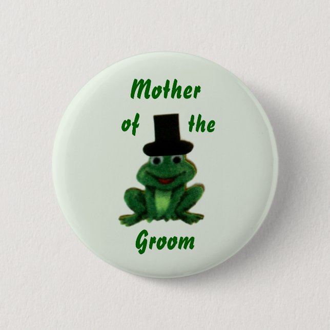 Froggy-Hochzeit - die Familien-Knopf des Button (Vorderseite)