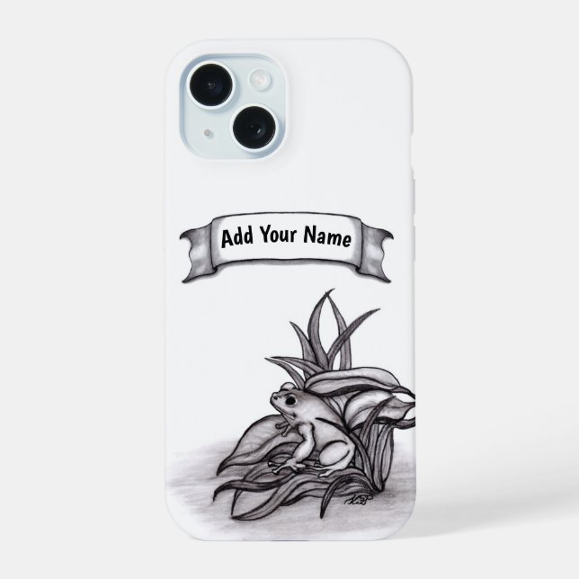 Froggy , Ihren Namen hinzufügen iPhone 15 Hülle (Rückseite)
