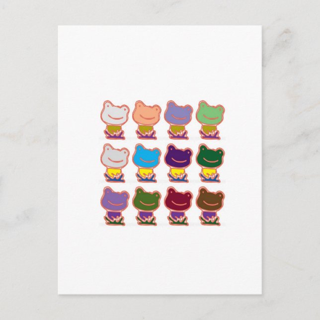 FROGGY PATTERN POSTKARTE (Vorderseite)