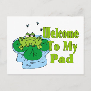 Froggy sagt willkommen zu meinem Pad Postkarte