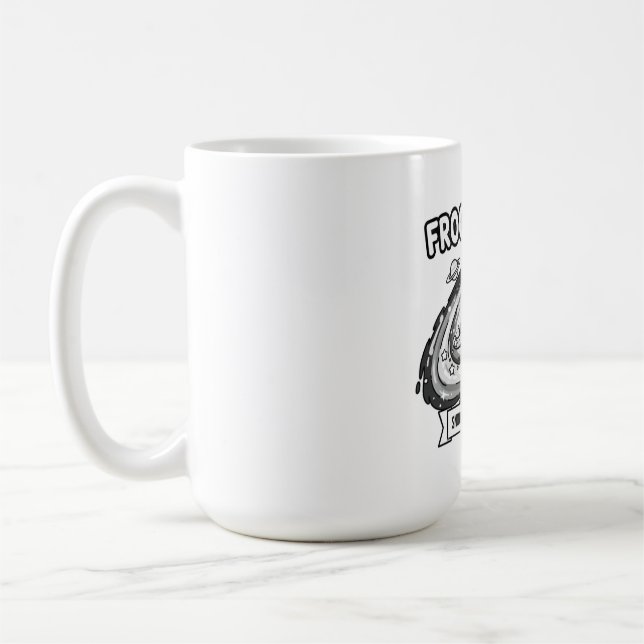Froggy Void Funny Space Frog Cartoon Kaffeetasse (Links)