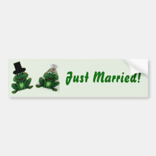 Froggy Wedding - Autoaufkleber