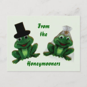Froggy Wedding - Flitterwochen Postkarte