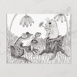 Froggy Went A-Courtin' Postkarte