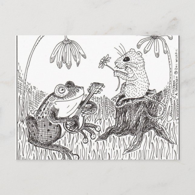 Froggy Went A-Courtin' Postkarte (Vorderseite)