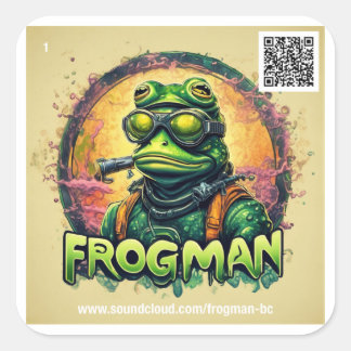 Frogman #1 Aufkleber - Blatt mit 6 Aufklebern