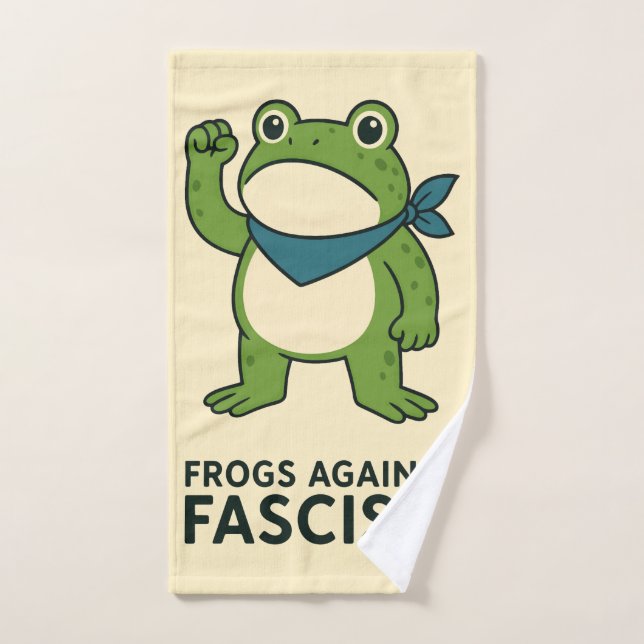 Frogs Against Fascism Portland Frog Protest (Serviette à main)