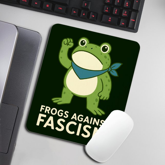 Frogs Against Fascism Portland Frog Protest Mousepad (Von Creator hochgeladen)