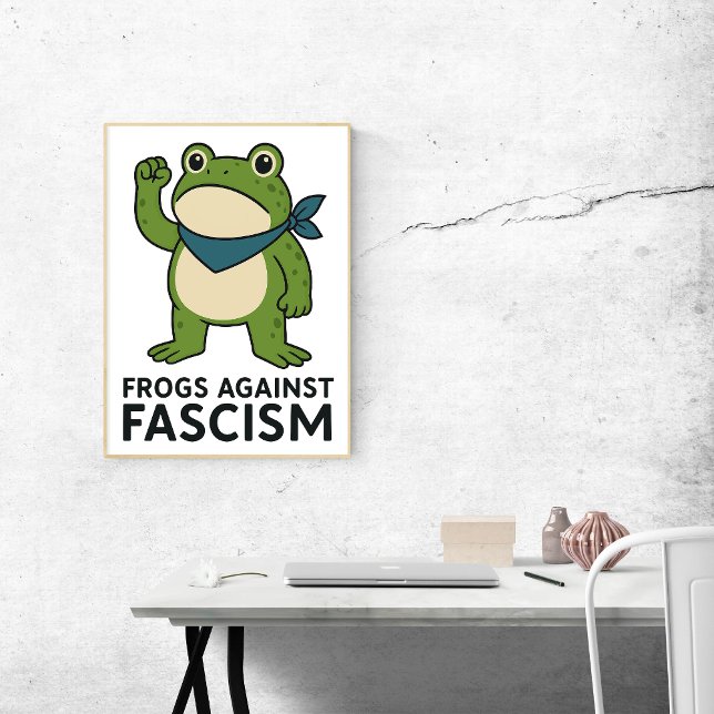 Frogs Against Fascism Portland Frog Protest Poster (Von Creator hochgeladen)