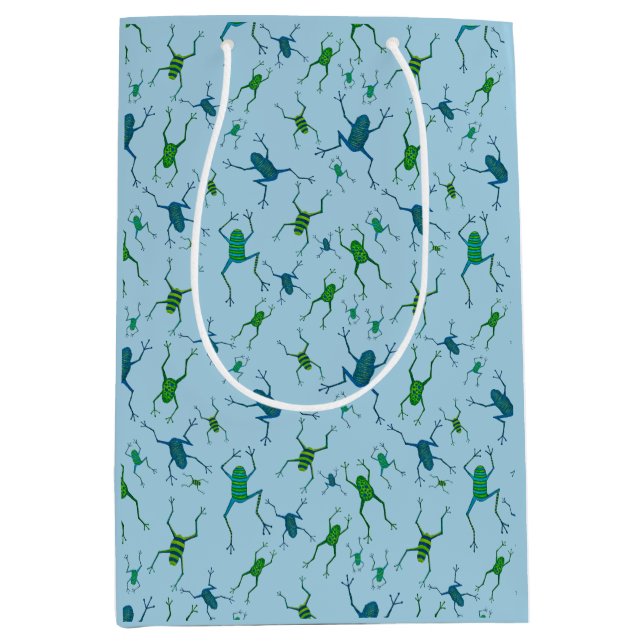 Frogs Jumping for Joy Mittlere Geschenktüte (Vorderseite)
