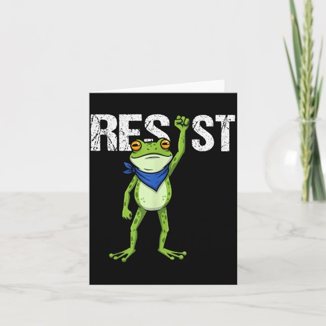 Frogs Resist - Rtland Frog Protest Funny  Karte (Vorderseite)