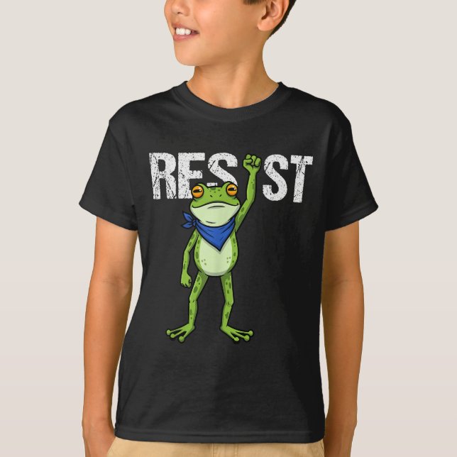Frogs Resist - Rtland Frog Protest Funny  T-Shirt (Vorderseite)