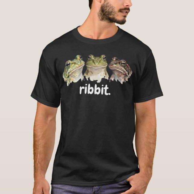 Frogs Ribbit Funny Frog Lover Funny Ribbit T-Shirt (Vorderseite)
