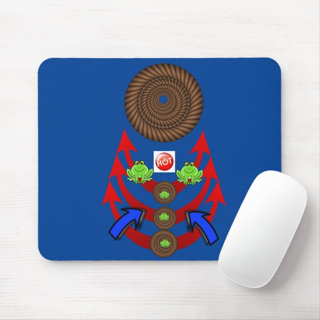 Frogs Rope Arrow Maus Pad! Mousepad (Mit Mouse)