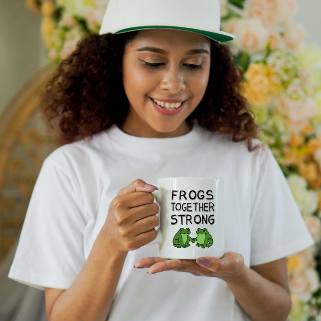 Frogs Together Strong Portland Frog Protest Kaffeetasse (Von Creator hochgeladen)