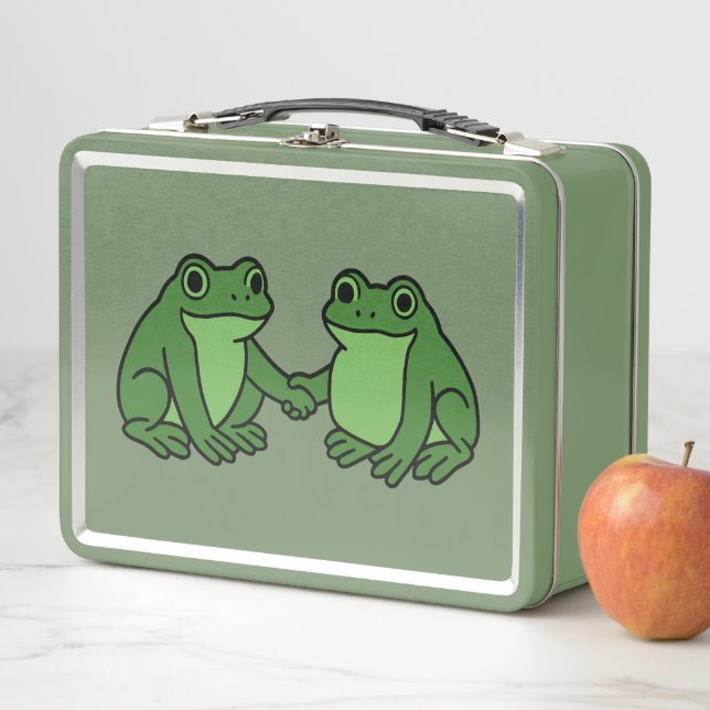Frogs Together Strong Portland Frog Protest Metall Brotdose (Beispiel)