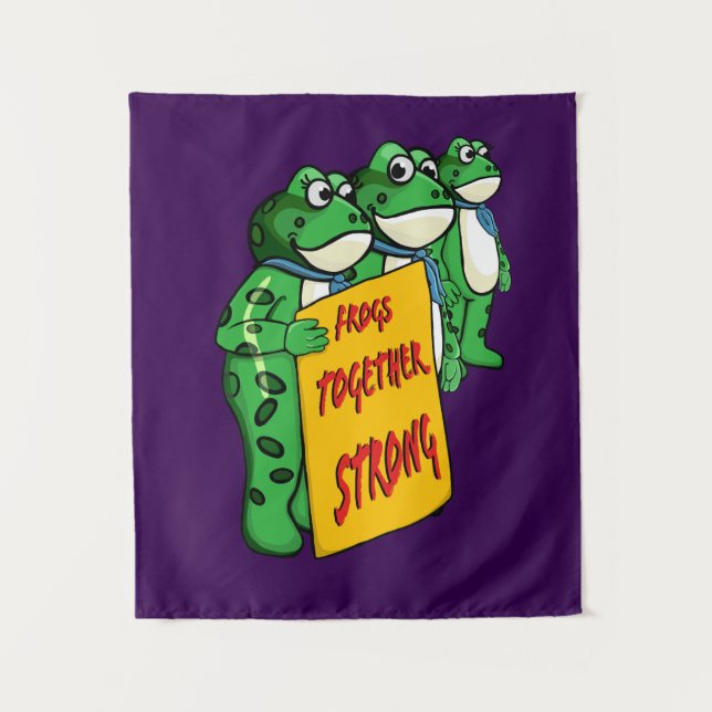 Frogs Together Strong  Wandteppich (Vorderseite)