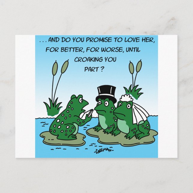 frogsWedding.png Postkarte (Vorderseite)